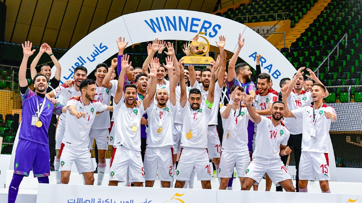 Maroc-Ni9ach21-Coupe-arabe-de-futsal-Lions-de-l-atlas